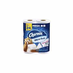 Charmin Ultra Soft Toilet Paper 6 Mega Rolls = 24 Regular Rolls