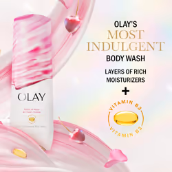 Olay Indulgent Moisture Body Wash for Women  Infused with Vitamin B3  24hr Moisture  Notes of Rose and Cherry Creme Scent  20 fl oz