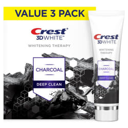 Crest 3D White Whitening Therapy Charcoal Deep Clean Invigorating Mint Teeth Whitening Toothpaste  4.6 oz Pack of 3  Anticavity Fluoride Toothpaste  G