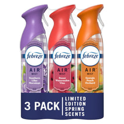 Febreze Air Mist Air Freshener Spray  Odor-Fighting Room Spray for Home  Bathroom and Kitchen  Aerosol Can  Southern Lilac Mornings  Georgia Peach Orc