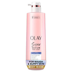Olay Super Serum Body Wash for Rough & Bumpy Skin  Hydrating & Renewing Serum Complex with Exfoliating Minerals for Luminous Skin  18.5 fl oz