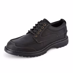 Dockers Mens Overton Leather Rugged Casual Oxford Shoe with Stain Defender - Wide Widths Available  Black  10.5 W