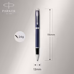 Parker IM Rollerball Pen Matte Blue Fine Point Black Ink Gift Box