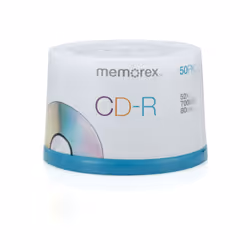 Memorex 700MB/80-Minute 52x Data CD-R Media 50-Pack Spindle