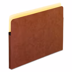 Universal 15141 1 3/4 Inch Expanding File Pockets  Straight Tab  Letter  Redrope/Manila (Box of 25)