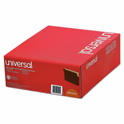 Universal 15141 1 3/4 Inch Expanding File Pockets  Straight Tab  Letter  Redrope/Manila (Box of 25)