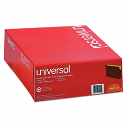 Universal 15141 1 3/4 Inch Expanding File Pockets  Straight Tab  Letter  Redrope/Manila (Box of 25)