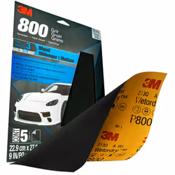 3M Wetordry Sandpaper  32035  800 Grit  9 in x 11 in  5 Sheets Per Pack