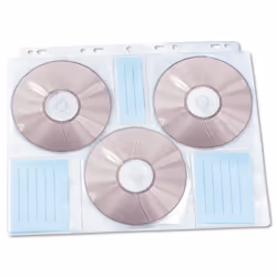 Innovera 39301 Two-Sided CD/DVD Pages for Three-Ring Binder 10/Pack