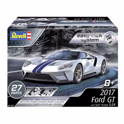 Revell 85-1235 2017 Ford GT Model Car Kit 1:24 Scale 27-Piece Skill Level 2 Plastic Easy-Click Model Building Kit  White