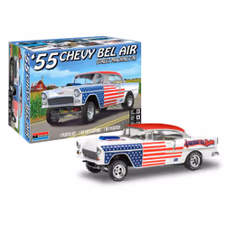 Revell 14519 1955 Chevrolet Bel Air Street Machine 2N1 1:24 Scale 92-Piece Skill Level 4 Model Car Building Kit White