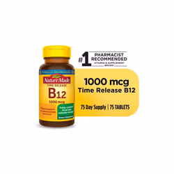 Nature Made Vitamin B12 1000 mcg Time Release Tablets, 75 Count