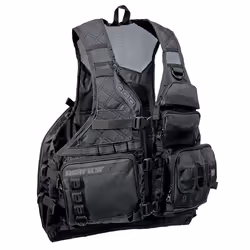 OGIO Mx Flight Vest, Male, Motorcycle vest, All season, Black, Monochromatic, Zipper