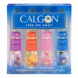 Calgon Take Me Away 4 Pc Gift Set (Refreshing Body Mist 2.0 Oz Of Spring Cherry Blossom Hawaiian Ginger Morning Glory Tahitia ...