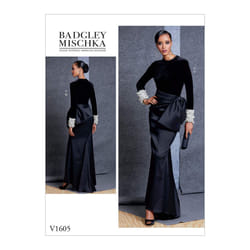 Vogue V1605A5 Women's Close-Fitting Blouse and Wrap Skirt Sewing Patterns, Sizes 6-14