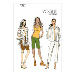 Vogue Patterns V8911 Misses' Jacket Top  Shorts and Pants Sewing Templ