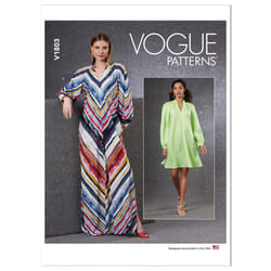 Vogue Misses LooseFitting Dress  Code V1803 Sewing Pattern Kit  Sizes XSM  Multicolor