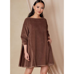 Vogue Misses Loose Fitting Unlined Dress Sewing Pattern Kit  Code V1821  Sizes XSSMLXLXXL  Multicolor