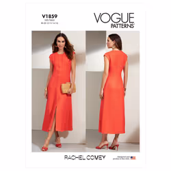Vogue Misses Dress Sewing Pattern Kit  Code V1859  Sizes 810121416  Multicolor