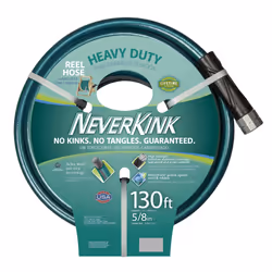 Teknor Apex 100519523 Neverkink 8615-130, Heavy Duty Hose Reel Garden Hose, 5/8-Inch by 130-Feet