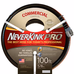 Teknor Apex Neverkink  8844100  PRO Water Hose  58in x 100feet Black