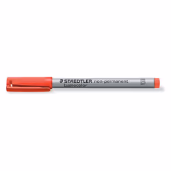 Staedtler Lumocolor Universal Felt Tip Refillable Permanent Marker Pens  Box of 6 Assorted Color Pens  0.4mm 313 WP6 (312 WP4 ST) red