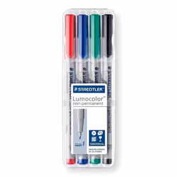 Staedtler Lumograph Non-Permanent Wet Erase Marker Pens Fine Tip Refi