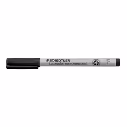 Staedtler Lumograph Non-Permanent Wet Erase Marker Pens  Fine Tip Refillable Colored Markers  6 Pack  315 WP6
