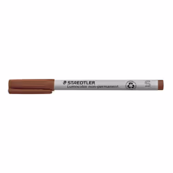 STAEDTLER 311-7 Lumocolor Universal Non Permanent Superfine Pens - Brown  Pack of 10