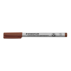 STAEDTLER 311-7 Lumocolor Universal Non Permanent Superfine Pens - Brown  Pack of 10