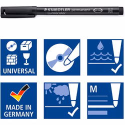Staedtler Lumocolor Universal Pen  Medium  Felt Tip  Permanent Marker