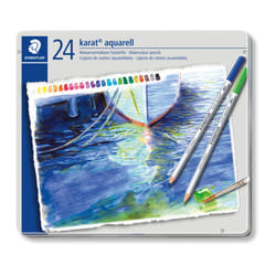 Staedtler Karat Aquarell Premium Watercolor Pencils  Set of 24 Colors (125M24)