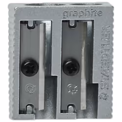 Staedtler Metal Sharpener Double Hole for Pencils and Colored Pencils 1-Each (510 20BK)