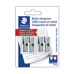 Staedtler Metal Sharpeners  Double Hole for Pencils and Colored Pencils 2 ea  510 20BK2 Silver