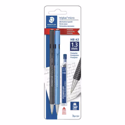 Staedtler triplus micro 1.3mm Lead Retractable Mechanical Pencil with Twist Eraser 6 refills 2-Pack 77413SBKA6 Model: 774 ...