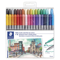 Staedtler Double-Ended Fiber-Tip Markers Assorted Colors Set of 72