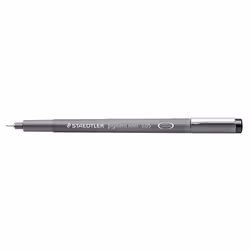 STAEDTLER Pigment Liner Pack  Black  6 Pens  Assorted Line Widths  0.05mm  0.1mm  0.2mm  0.3mm  0.5mm  0.8mm