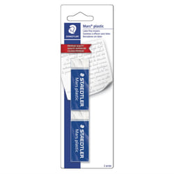 Staedtler Mars Plastic Erasers  White  Pack of 2