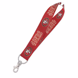 WinCraft NFL San Francisco 49ers Lanyard Key Strap, 1