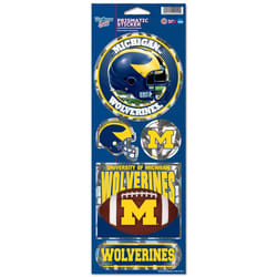 WinCraft NCAA Michigan Wolverines Prismatic Stickers, Team Color, One Size