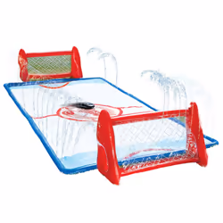 Wham-O Slip N Slide Water Knee Hockey Goals Set for Lawn Backyard Includes 2 Inflatable Hockey Goals 2 Hockey Sticks 1 Inflat ...