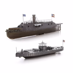Metal Earth Monitor & Merrimack, Naval ship model, Assembly kit, Monitor & Merrimack, Any gender, 14 yr(s), Steel