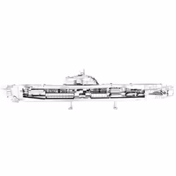 Metal Earth German U-boat Type XXI, Submarine model, Assembly kit, German U-boat Type XXI, Any gender, Metal, Challenging