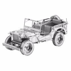 Metal Earth Willys Overland, Military car model, Assembly kit, Willys Overland, Any gender, Metal, Challenging