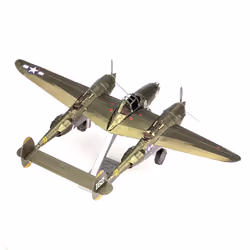 Metal Earth P-38 Lightning Fixed-wing aircraft model Assembly kit
