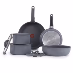 T-fal Ingenio Essentials Cookware Set with Detachable/Removable Handle 11 Piece, Granite Titanium Non Stick, Induction, Oven  ...