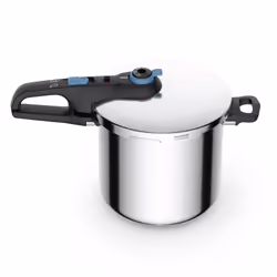 T-fal Trendy Stainless Steel Pressure Cooker 8.5 Quart Induction Secure Locking Mechanism Easy and safe Opening Compatib ...