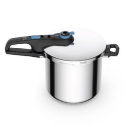 T-fal Trendy Stainless Steel Pressure Cooker  8.5 Quart  Induction  Secure Locking Mechanism  Easy and safe Opening  Compatible with all cookstops  Ki