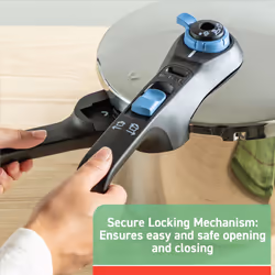 T-fal Trendy Stainless Steel Pressure Cooker  8.5 Quart  Induction  Secure Locking Mechanism  Easy and safe Opening  Compatible with all cookstops  Ki