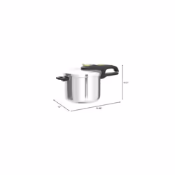 T-fal Ultimate Stainless Steel Pressure Cooker 6.3 Quart  Induction Compatible  Secure Locking Lid  Safe & Easy to Use  Cookware  Pots and Pans  Kitch